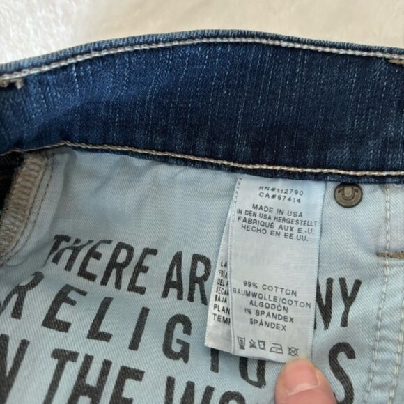 True Religion Ricky Relaxed Straight Distressed Shorts, size 28 - Picture 6 of 16